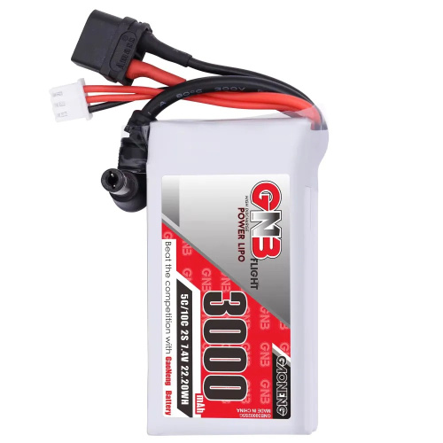 Аккумулятор Li-po Gaoneng GNB 3000mah 2S1P 7.4V for 5C 21x38x73mm для fat shark HDO & DJI goggles XT60 и DC5.5 фото 3