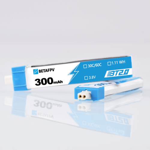 Аккумуляторы Li-po BetaFPV 300mAh 1S 3.8V HV 30/60C BT2.0 (Набор 8 штук) фото 2