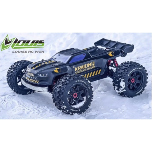 Колеса в сборе (2шт) Louise RC MFT X-UPHILL для автомоделей Arrma Kraton 1/5 8S, черные диски, HEX: 24мм фото 3