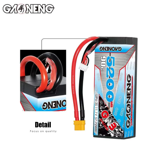 Аккумулятор Li-po Gaoneng GNB 5200MAH 11.1V 3S1P 90C 38x48x139mm XT60 фото 5