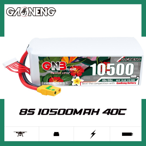 Аккумулятор Li-po Gaoneng GNB 10500mah 8S1P 29.6V 40C 87x55x183mm