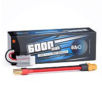 Аккумулятор Li-po B&C 6000 MAH 11.1v (3s) 90C, 5mm + XT60, Hard case