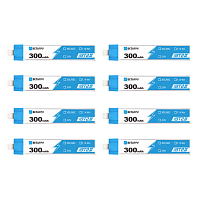 Аккумуляторы Li-po BetaFPV 300mAh 1S 3.8V HV 30/60C BT2.0 (Набор 8 штук)