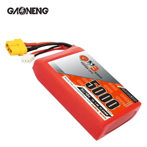 Аккумулятор Li-po Gaoneng GNB 5000mah 2S1P 7.4V 5C 20*53*81mm for Radiomaster TX16S фото 3