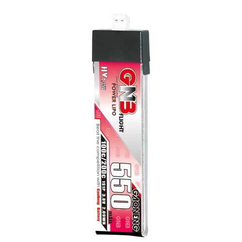 Аккумулятор Li-po Gaoneng GNB 550mah 1S1P 3.8V HV 100C 6x18x65mm PLASTIC HEAD фото 2