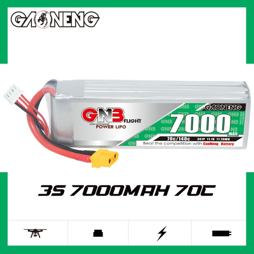 Аккумулятор Li-po Gaoneng GNB 7000mah 3S1P 11.1V 70C 33x44x137mm XT60