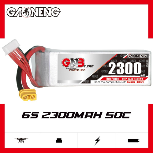 Аккумулятор Li-po Gaoneng GNB 2300mah 6S1P 22.2V 50C 48x34x110mm