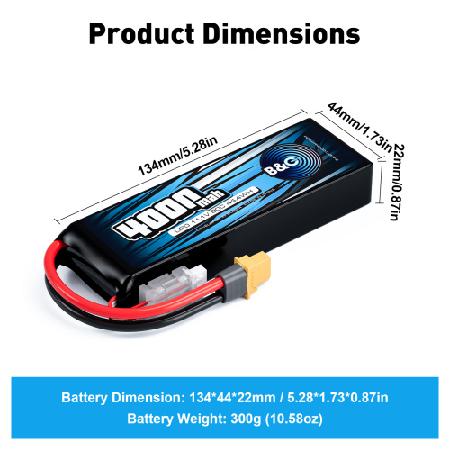 Аккумулятор Li-Po B&C 4000 MAH 11.1v (3s) 90C, XT60, Soft case фото 2