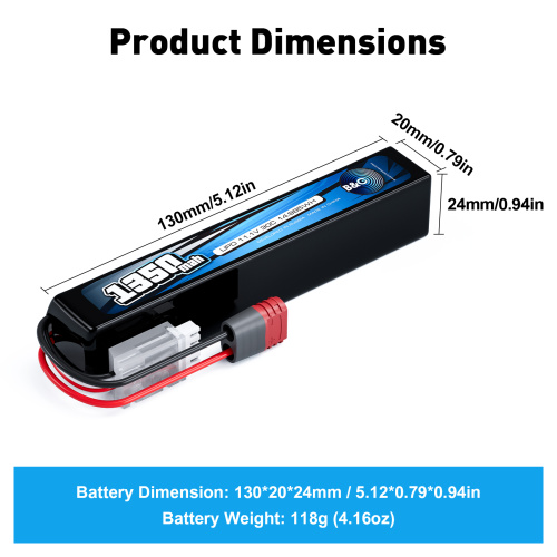 Аккумулятор для страйкбола Li-po B&C 1350 MAH 11.1V (3s) 30C, T-plug, Soft case фото 2