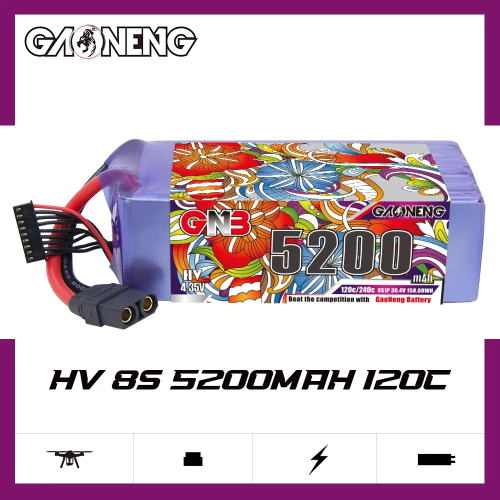 Аккумулятор LiPo GAONENG GNB HV 5200mAh 8S 30.4V 120C XT90
