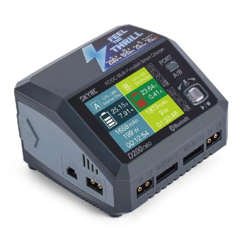 Двухпотровое зарядное устройство SkyRC D200neo (AC - 200Вт, DC - 2х400Вт) Оригинал