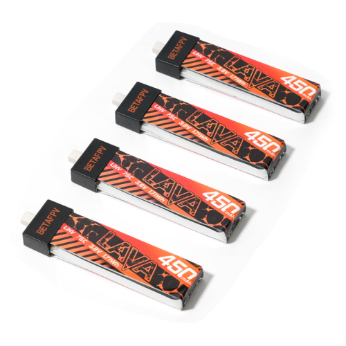 Аккумуляторы Li-po BetaFPV LAVA 450mAh 1S 3.8V HV 75C BT2.0 (Набор 4 штуки) фото 2
