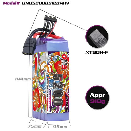 Аккумулятор LiPo GAONENG GNB HV 5200mAh 8S 30.4V 120C XT90 фото 2