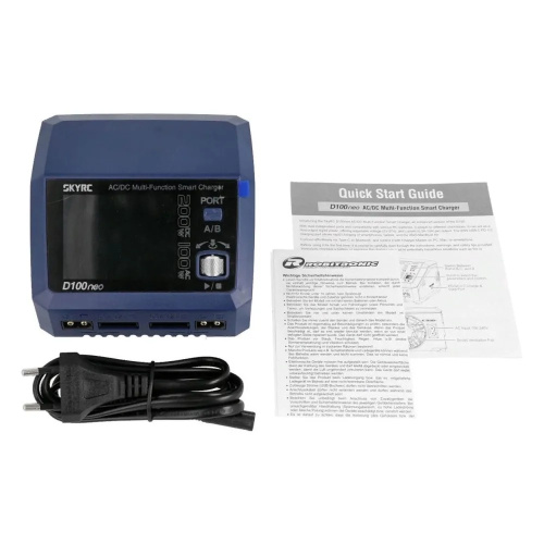 Двухпортовое зарядное устройство SkyRC D100neo (AC/DC: 100W/200W) Оригинал фото 5
