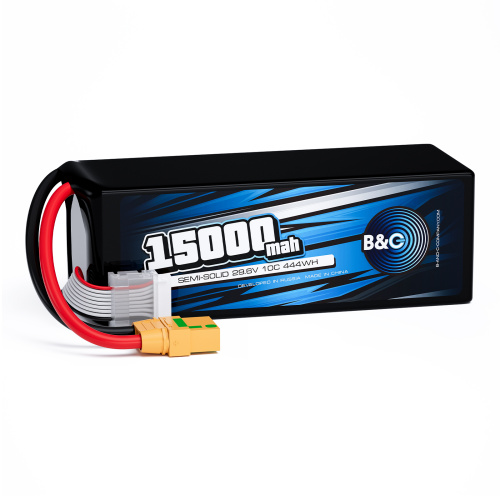 Аккумулятор Semi-Solid (Li-Po) B&C 15000 MAH 29.6V (8s) 10C, XT90S, Soft case