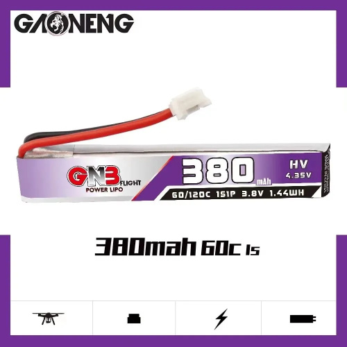 Аккумулятор Li-po Gaoneng GNB 380mah 1S1P 3.8V HV 60C 7x11x62mm