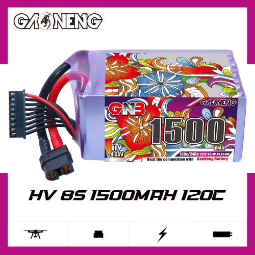 Аккумулятор LiPo GAONENG GNB LiHV 1500mAh 8S 30.4V 120C XT60