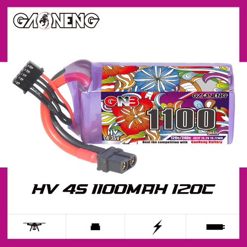 Аккумулятор LiPo GAONENG GNB LiHV 1100mAh 4S 15.2V 120C XT60