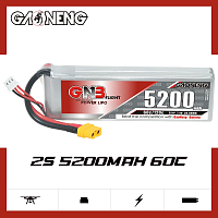 Аккумулятор LiPo GAONENG GNB 5200mAh 2S1P 7.4V 60C 134х44х34mm XT60