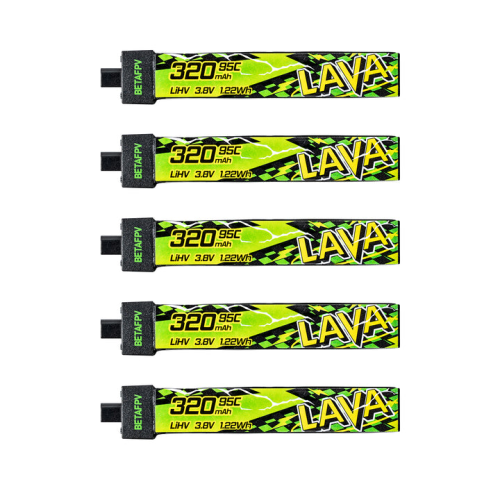 Аккумуляторы Li-po BetaFPV LAVA II 320mAh 1S 3.8V HV 95C BT2.0 (Набор 5 штук)