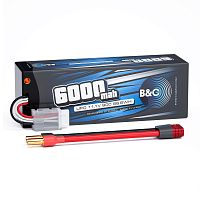 Аккумулятор Li-po B&C 6000 MAH 11.1v (3s) 90C, 5mm + T-plug, Hard case