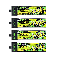 Аккумуляторы Li-po BetaFPV LAVA II 480mAh 1S 3.8V HV 95C BT2.0 (Набор 4 штуки)