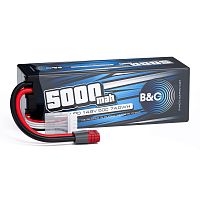 Аккумулятор Li-po B&C 5000 MAH 14.8v (4s) 50C, T-Plug, Hard case