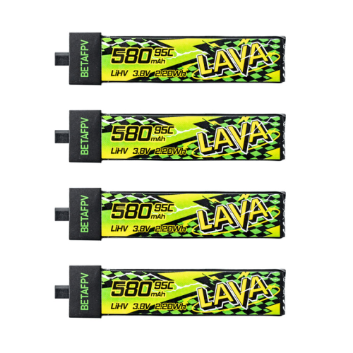Аккумуляторы Li-po BetaFPV LAVA II 580mAh 1S 3.8V HV 95C BT2.0 (Набор 4 штуки)