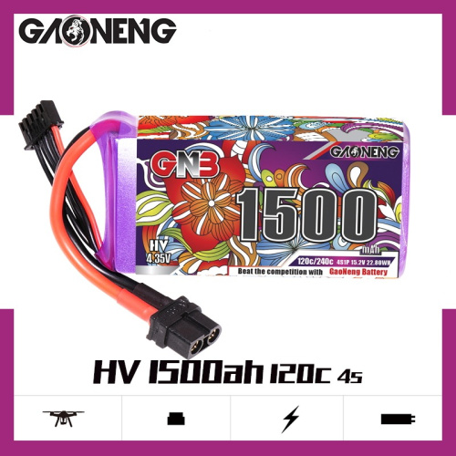 Аккумулятор Li-po Gaoneng GNB 1500mah 4S1P 15.2V HV 120C 26x38x79mm