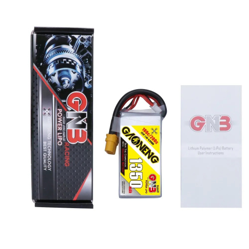 Аккумулятор Li-po Gaoneng GNB 1350mah 2S1P 7.4V 100C 16x34x70mm фото 5