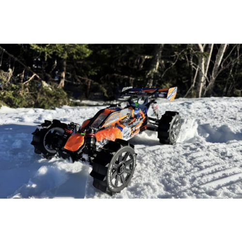 Колеса в сборе (2шт) Louise RC B-PADDLE SOFT для автомоделей багги 1/8 масштаба, черные диски, HEX: 17мм фото 3