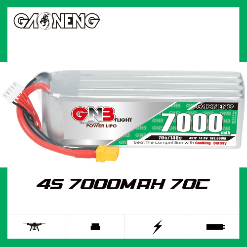 Аккумулятор Li-po Gaoneng GNB 7000mah 4S1P 14.8V 70C 43x44x139mm XT60