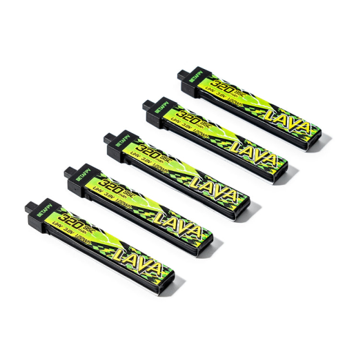 Аккумуляторы Li-po BetaFPV LAVA II 320mAh 1S 3.8V HV 95C BT2.0 (Набор 5 штук) фото 2