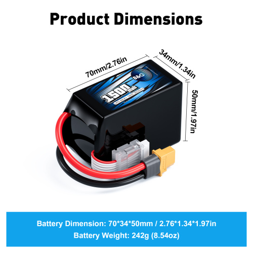 Аккумулятор Li-po B&C 1500 MAH 22.2v (6s) 120C, XT60, Soft case фото 2