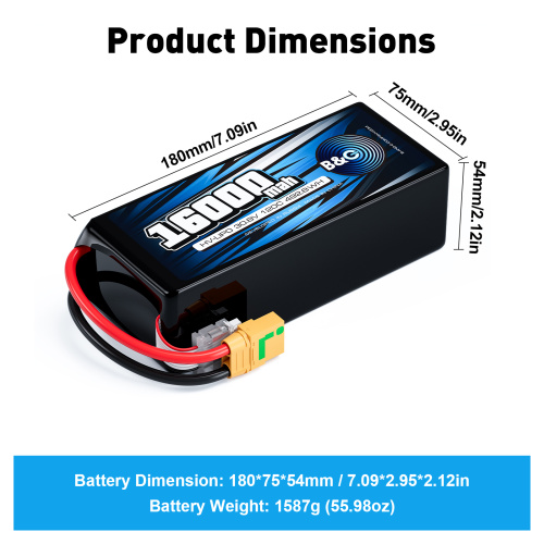 Аккумулятор Li-Po B&C 16000 MAH 30.8V (8s HV) 120C, XT90S, Soft case фото 2