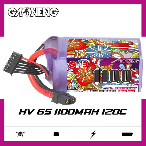Аккумулятор LiPo GAONENG GNB LiHV 1100mAh 6S 22.8V 120C XT60