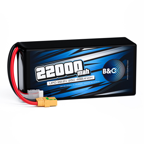 Аккумулятор Li-po B&C 22000 MAH 22.2V (6s) 25C, XT90S, Soft case (для FPV-UAV дронов)