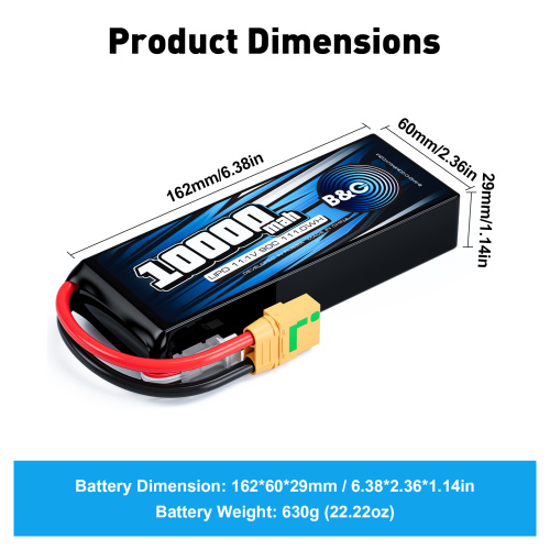 Аккумулятор Li-po B&C 10000 MAH 11.1V (3s) 90C, XT90S, Soft case фото 2