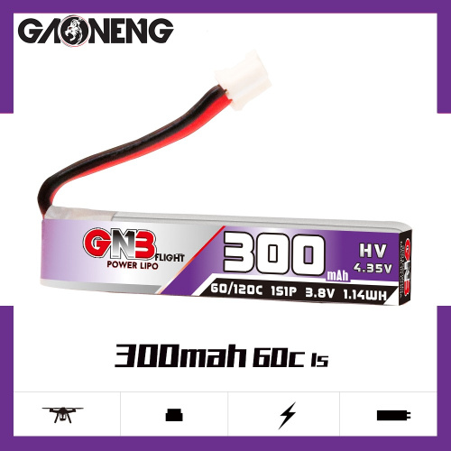 Аккумулятор Li-po Gaoneng GNB 300mah 1S1P 3.8V HV 60C